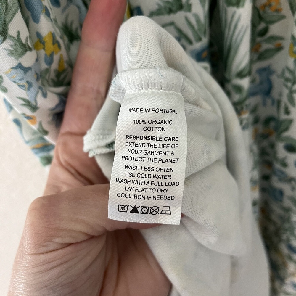 Hill House Aurora Sleep Nap Dress XL Floral Woodland Forest Print V Neck - Picture 4 of 4